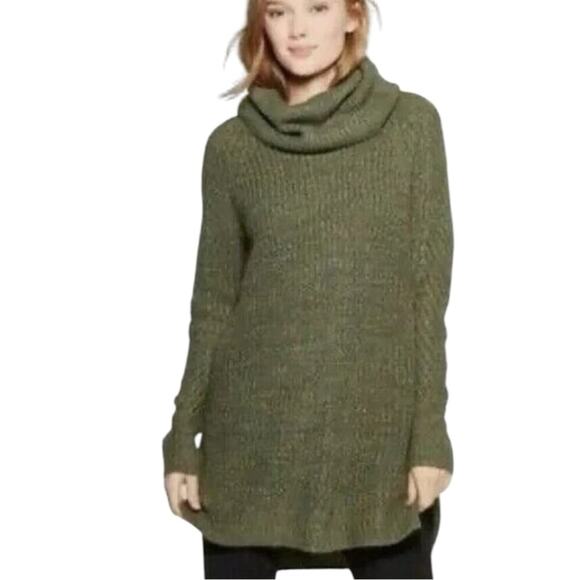 A New Day Target Sweater Tunic Turtleneck Chunky Knit Olive Green Women’s Size M - Picture 13 of 13